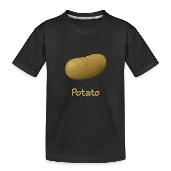 pommes de terre - T-shirt bio Premium Enfant - noir - Devant