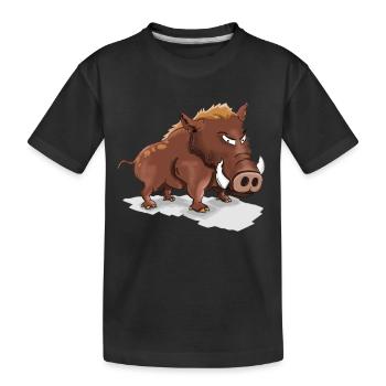 Sanglier cool - T-shirt bio Premium Enfant - noir - Devant