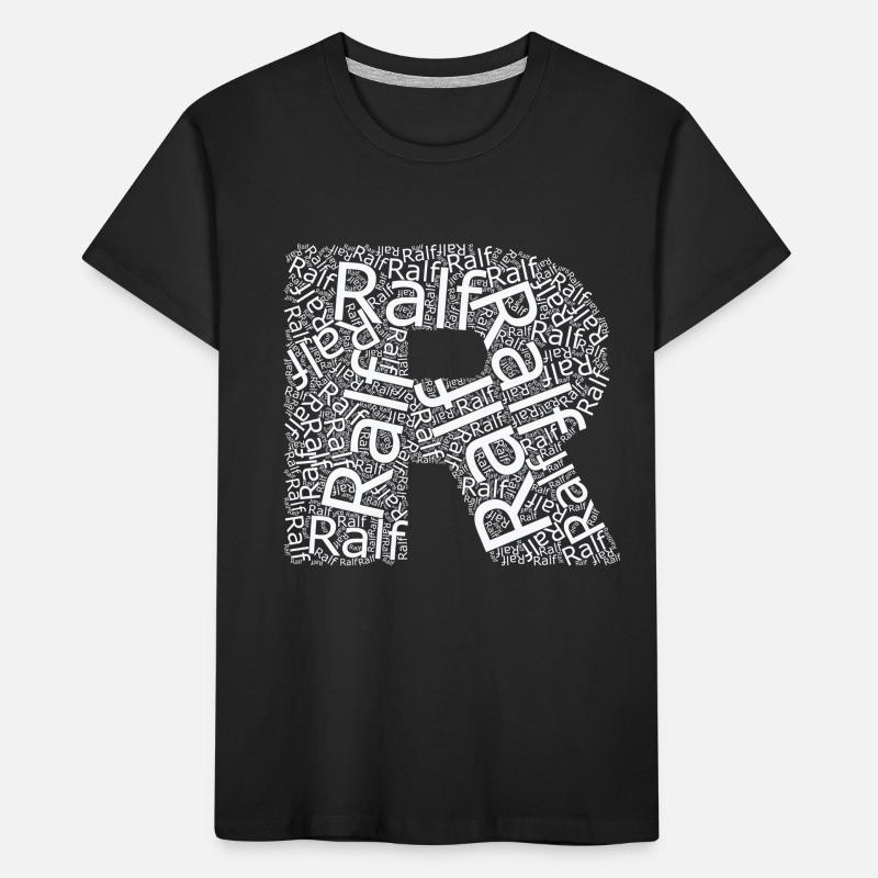 Le prénom de Ralf sous forme de nuage de mots T-shirt bio Premium Enfant