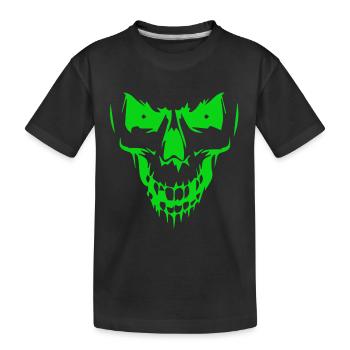 Totenkopf - Kinder Premium Bio T-Shirt - Schwarz - Vorne