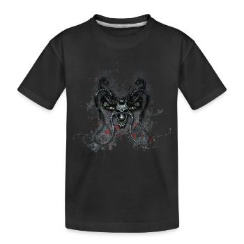 Gothique Monster Skull Paint Splatter Art - T-shirt bio Premium Enfant - noir - Devant