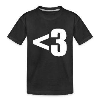 Heart Love Heart <3 joueurs - T-shirt bio Premium Enfant - noir - Devant