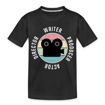 Writer Producer Actor Director Filmkamera Film - Kinder Premium Bio T-Shirt - Schwarz - Vorne