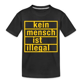 kein mensch ist illegal - Kinder Premium Bio T-Shirt - Schwarz - Vorne