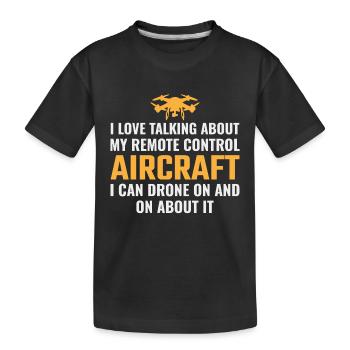 FPV Drone Flying Quadcopters RC Pilot Air Racing - Kids' Premium Organic T-Shirt - black - Front