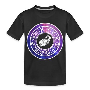 Skorpion Sternzeichen Tierkreiszeichen Horoskop - Kinder Premium Bio T-Shirt - Schwarz - Vorne