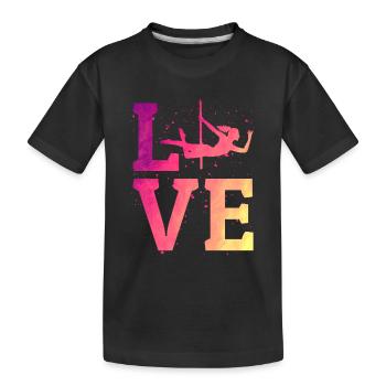 Pole Sport Dance Dancer Competition Coloré - T-shirt bio Premium Enfant - noir - Devant