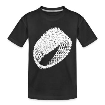 Surface plane géométrique vintage Möbius loop - T-shirt bio Premium Enfant - noir - Devant