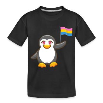 Gay Pride Antarctique Animal Pingouin Pansexuel LGBT - T-shirt bio Premium Enfant - noir - Devant
