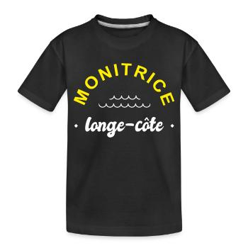 monitrice longe cote coach longe côte - T-shirt bio Premium Enfant - noir - Devant