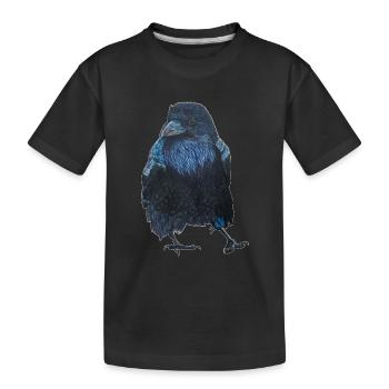 Raven Crow Walking - Kids' Premium Organic T-Shirt - black - Front