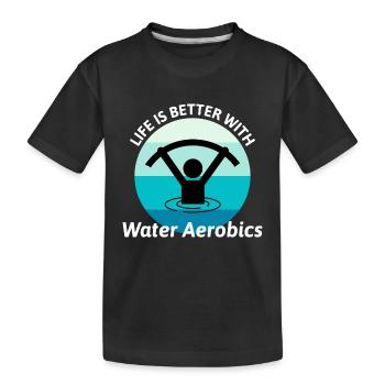 Aquagym Fitness aquatique Aqua Exercice - T-shirt bio Premium Enfant - noir - Devant