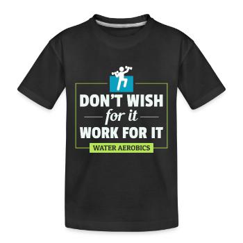 Aquagym Fitness aquatique Aqua Exercice - T-shirt bio Premium Enfant - noir - Devant