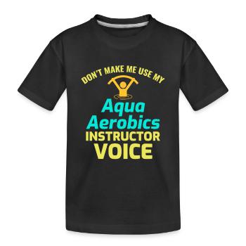 Aquagym Fitness aquatique Aqua Exercice - T-shirt bio Premium Enfant - noir - Devant