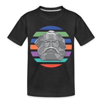 Les | complémentaires de Karl Mag Karl Marx - rétro rond - T-shirt bio Premium Enfant - noir - Devant