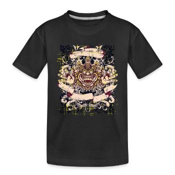 Un beau et drôle bali démon design - T-shirt bio Premium Enfant - noir - Devant