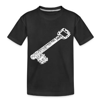 Vintage uralt rostig rustikale Hausschlüssel - Kinder Premium Bio T-Shirt - Schwarz - Vorne