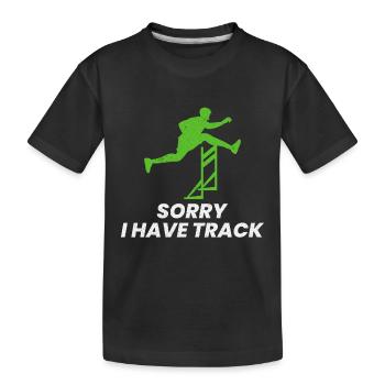 Hurdles Hurdling Hurdler Running Runner Athletes - Kids' Premium Organic T-Shirt - black - Front