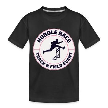 Hurdles Hurdling Hurdler Running Runner Athletes - Kids' Premium Organic T-Shirt - black - Front