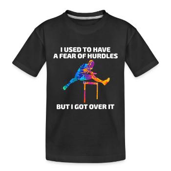 Hurdles Hurdling Hurdler Running Runner Athletes - Kids' Premium Organic T-Shirt - black - Front