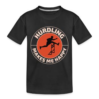 Hurdles Hurdling Hurdler Running Runner Athletes - Kids' Premium Organic T-Shirt - black - Front