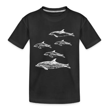 École des dauphins - T-shirt bio Premium Enfant - noir - Devant