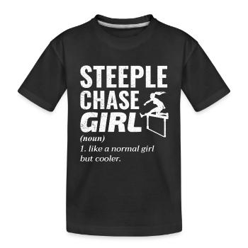 Steeplechase Race Steeplechaser Track and Field - Kids' Premium Organic T-Shirt - black - Front