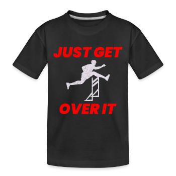 Hurdles Hurdling Hurdler Running Runner Athletes - Kids' Premium Organic T-Shirt - black - Front