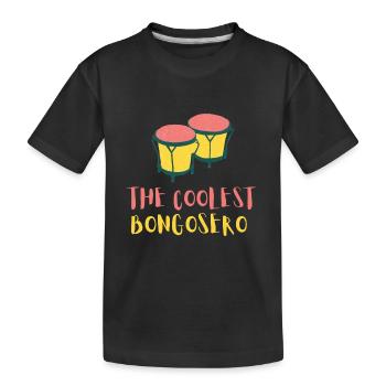 The Coolest Bongosero - Kids' Premium Organic T-Shirt - black - Front
