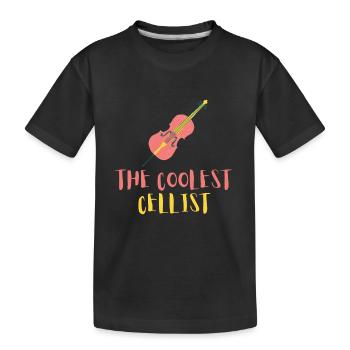 The Coolest Cellist - Kids' Premium Organic T-Shirt - black - Front