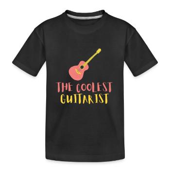 The Coolest Guitarist - Kids' Premium Organic T-Shirt - black - Front