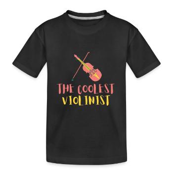The Coolest Violinist - Kids' Premium Organic T-Shirt - black - Front