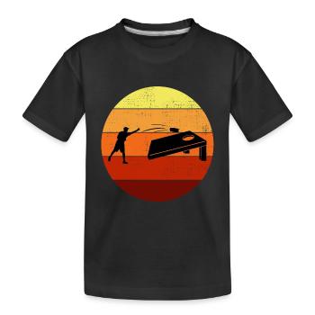 Cornhole Bean Bag Toss Rasen Spiel Vintage Retro - Kinder Premium Bio T-Shirt - Schwarz - Vorne