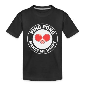 Ping Pong Master Tischtennis Trainer Paddelspieler - Kinder Premium Bio T-Shirt - Schwarz - Vorne