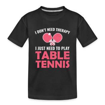 Ping Pong Master Tischtennis Trainer Paddelspieler - Kinder Premium Bio T-Shirt - Schwarz - Vorne