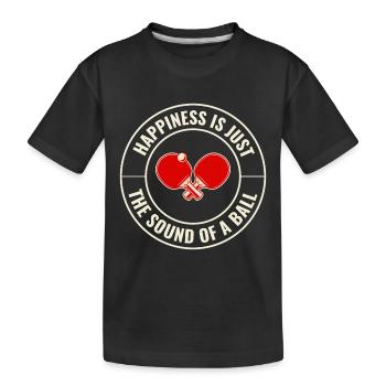 Ping Pong Master Tischtennis Trainer Paddelspieler - Kinder Premium Bio T-Shirt - Schwarz - Vorne