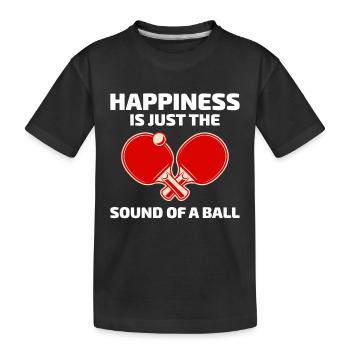 Ping Pong Master Tischtennis Trainer Paddelspieler - Kinder Premium Bio T-Shirt - Schwarz - Vorne