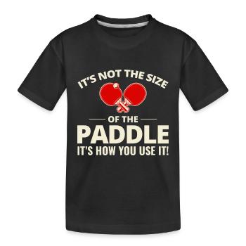 Ping Pong Master Tischtennis Trainer Paddelspieler - Kinder Premium Bio T-Shirt - Schwarz - Vorne