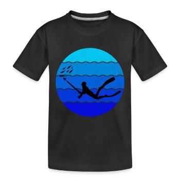 Pêche sous-marine Pêche sous-marine Pêche au harpon - T-shirt bio Premium Enfant - noir - Devant