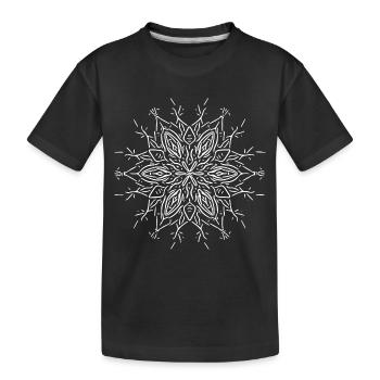 Mandala Flower Lines Shape Pattern - T-shirt bio Premium Enfant - noir - Devant