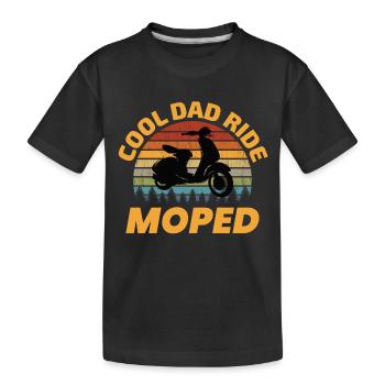 Roller Fahrer Motorrad Moped Fahrrad Papa Vatertag - Kinder Premium Bio T-Shirt - Schwarz - Vorne