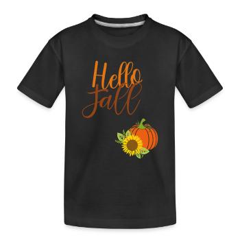 Bonjour chemise de bienvenue d’automne pour les jours d’automne - T-shirt bio Premium Enfant - noir - Devant
