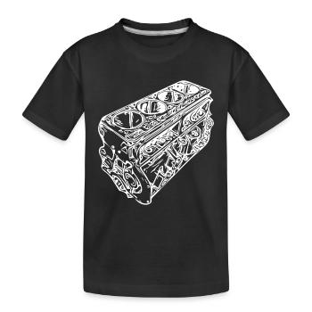 Ventilateur de cylindrée du bloc moteur automatique - T-shirt bio Premium Enfant - noir - Devant