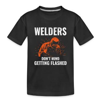 Schweißschweißer Metallbau Eisenarbeiter - Kinder Premium Bio T-Shirt - Schwarz - Vorne