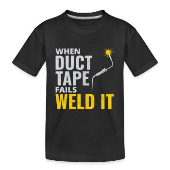 Schweißschweißer Metallbau Eisenarbeiter - Kinder Premium Bio T-Shirt - Schwarz - Vorne