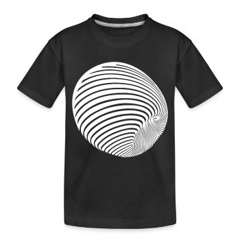 Geometrische Kugel Rolle mit Streifen - Kinder Premium Bio T-Shirt - Schwarz - Vorne