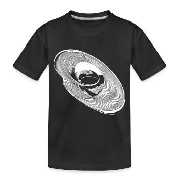 Ellipses de cercle géométrique Lignes paraboles - T-shirt bio Premium Enfant - noir - Devant