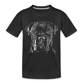 Hundeportrait für stolze Hundebesitzer - Kinder Premium Bio T-Shirt - Schwarz - Vorne