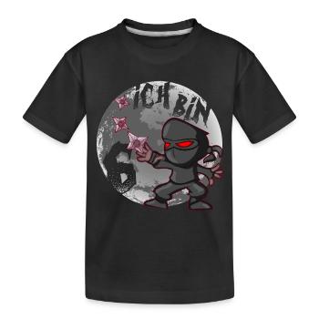 6. Geburtstag Ninja Junge 6 Jahre alt Ninja - Kinder Premium Bio T-Shirt - Schwarz - Vorne