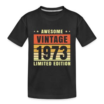 1973 - Born 1973 - Kids' Premium Organic T-Shirt - black - Front